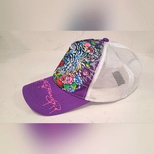 Ed Hardy Tiger Floral adjustable Trucker Baseball Hat